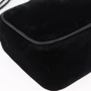 CHANEL Shoulder Bag Velor Black Gold CC Auth ARZ008SAV-16