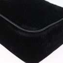 CHANEL Shoulder Bag Velor Black Gold CC Auth ARZ008SAV-17