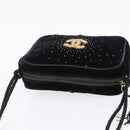 CHANEL Shoulder Bag Velor Black Gold CC Auth ARZ008SAV-6