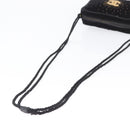 CHANEL Shoulder Bag Velor Black Gold CC Auth ARZ008SAV-7