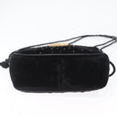 CHANEL Shoulder Bag Velor Black Gold CC Auth ARZ008SAV-5