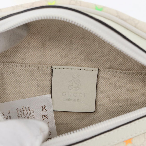 GUCCI Children's Waist Bag PVC White Silver 311159 Auth ARZ010A