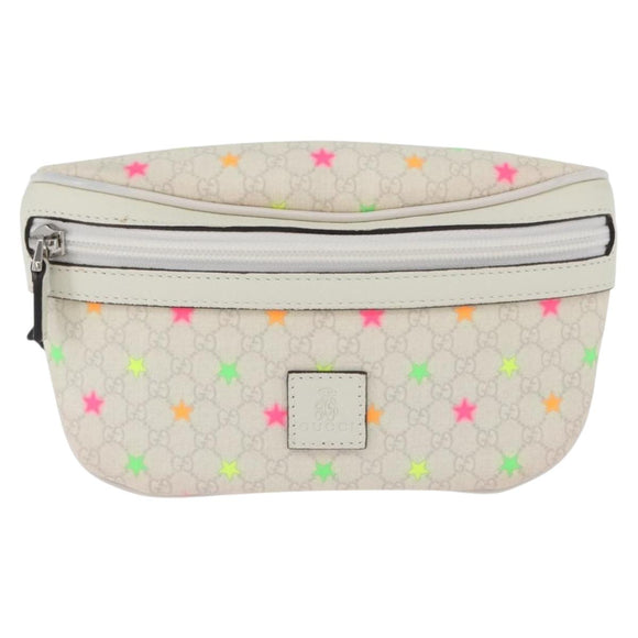 GUCCI Children's Waist Bag PVC White Silver 311159 Auth ARZ010A
