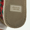 GUCCI Horsebit boots Mouton Red Gold Auth ARZ016M-14