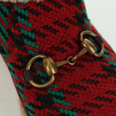 GUCCI Horsebit boots Mouton Red Gold Auth ARZ016M-6