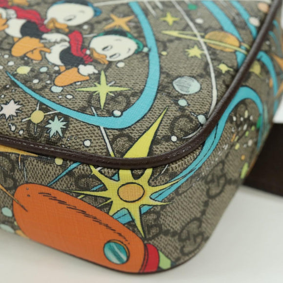 GUCCI GG Canvas Disney Waist bag PVC Beige Gold 602695 Auth ARZ017SAM