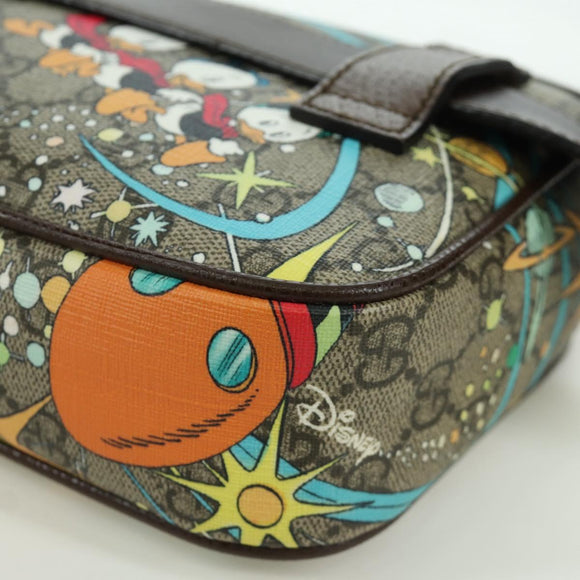 GUCCI GG Canvas Disney Waist bag PVC Beige Gold 602695 Auth ARZ017SAM