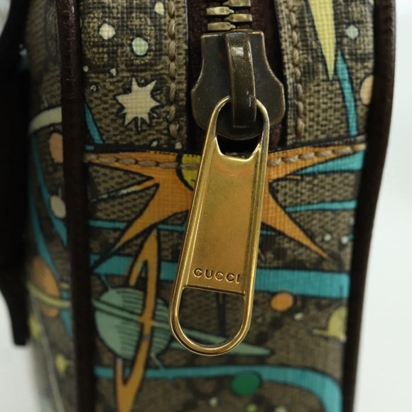 GUCCI GG Canvas Disney Waist bag PVC Beige Gold 602695 Auth ARZ017SAM