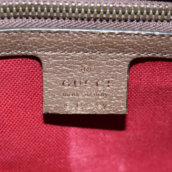 GUCCI GG Canvas Disney Waist bag PVC Beige Gold 602695 Auth ARZ017SAM