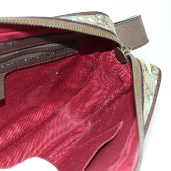 GUCCI GG Canvas Disney Waist bag PVC Beige Gold 602695 Auth ARZ017SAM