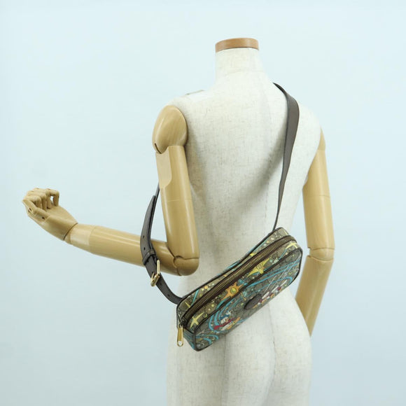 GUCCI GG Canvas Disney Waist bag PVC Beige Gold 602695 Auth ARZ017SAM