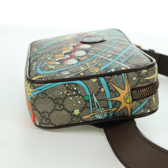 GUCCI GG Canvas Disney Waist bag PVC Beige Gold 602695 Auth ARZ017SAM