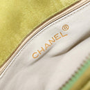 CHANEL Chain Matelasse Umhängetasche Wildleder Grün Gold CC Auth ARZ019A-18