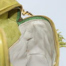 CHANEL Chain Matelasse Umhängetasche Wildleder Grün Gold CC Auth ARZ019A-19