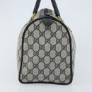 GUCCI GG Supreme Boston Bag PVC Navy Gold 39 02 007 Auth ARZ022-4