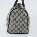 GUCCI GG Supreme Boston Bag PVC Navy Gold 39 02 007 Auth ARZ022-5