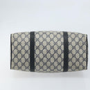 GUCCI GG Supreme Boston Bag PVC Navy Gold 39 02 007 Auth ARZ022-9