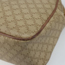 CELINE Macadam Canvas Shoulder Bag PVC Beige Gold Auth ARZ023-10