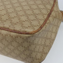 CELINE Macadam Canvas Shoulder Bag PVC Beige Gold Auth ARZ023-12