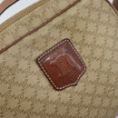 CELINE Macadam Canvas Shoulder Bag PVC Beige Gold Auth ARZ023-14