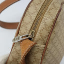 CELINE Macadam Canvas Shoulder Bag PVC Beige Gold Auth ARZ023-15