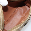 CELINE Macadam Canvas Shoulder Bag PVC Beige Gold Auth ARZ023-17