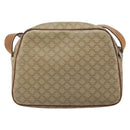 CELINE Macadam Canvas Shoulder Bag PVC Beige Gold Auth ARZ023-3