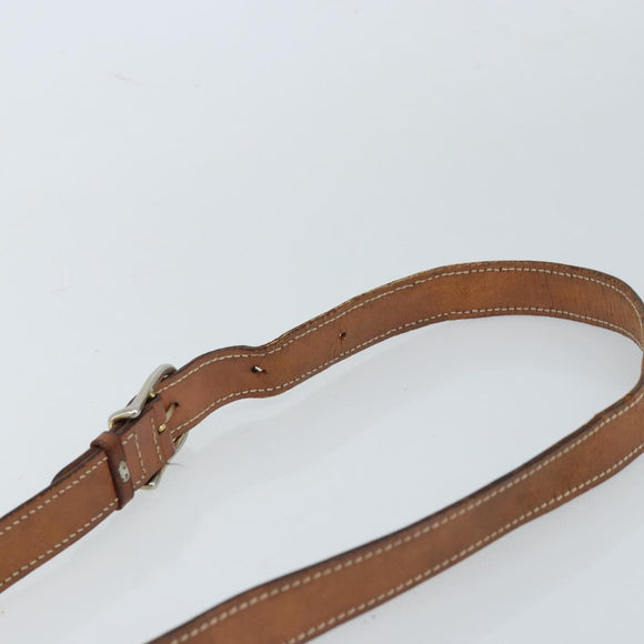 CELINE Macadam Canvas Shoulder Bag PVC Beige Gold Auth ARZ023