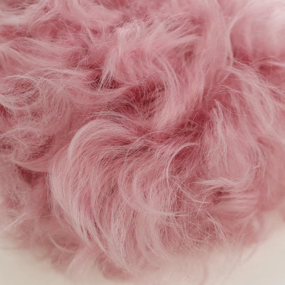 CHANEL Pouch Fur Pink Silver CC Auth ARZ032SAM