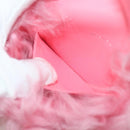 CHANEL Pouch Fur Pink Silver CC Auth ARZ032SAM-22