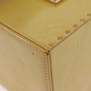 LOUIS VUITTON Monogram Vernis Bleecker Cosmetic Pouch Beige M91002 Auth ARZ033-16