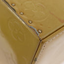 LOUIS VUITTON Monogram Vernis Bleecker Cosmetic Pouch Beige M91002 Auth ARZ033-9