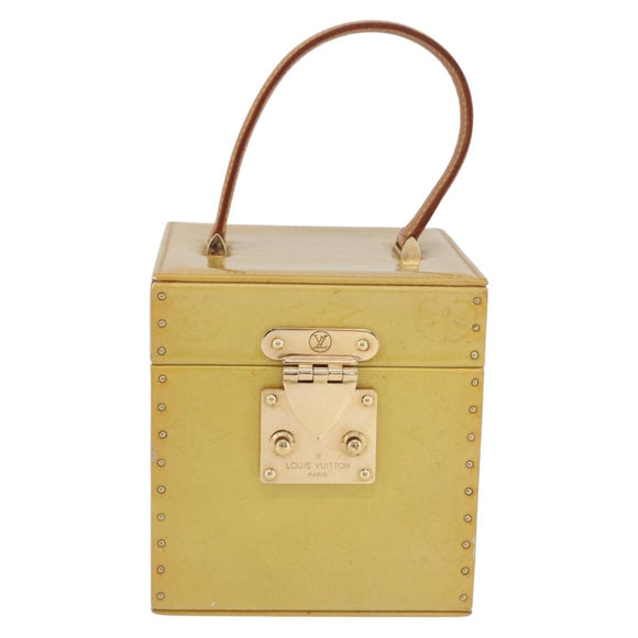 LOUIS VUITTON Monogram Vernis Bleecker Cosmetic Pouch Beige M91002 Auth ARZ033