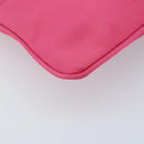 PRADA Ribbon Shoulder Bag Nylon Pink Gold Auth ARZ034A-14