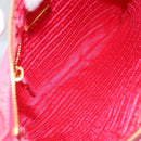 PRADA Ribbon Shoulder Bag Nylon Pink Gold Auth ARZ034A-11