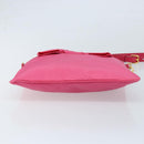 PRADA Ribbon Shoulder Bag Nylon Pink Gold Auth ARZ034A-5