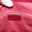 Salvatore Ferragamo Gancini Hand Bag Leather Red Gold Auth ARZ035A-15