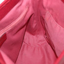 Salvatore Ferragamo Gancini Hand Bag Leather Red Gold Auth ARZ035A-17