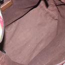 BALLY Hand Bag Canvas Multicolor Gold Auth ARZ038-12
