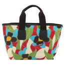 BALLY Hand Bag Canvas Multicolor Gold Auth ARZ038-2