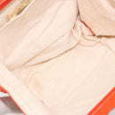 BOTTEGA VENETA INTRECCIATO Schoudertas met Ketting Leer Oranje Goud Auth ARZ039A-19