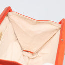 BOTTEGA VENETA INTRECCIATO Schoudertas met Ketting Leer Oranje Goud Auth ARZ039A-20