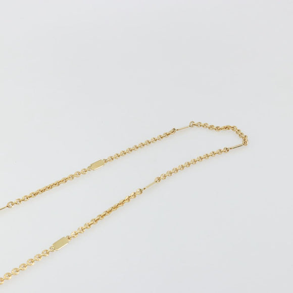 BOTTEGA VENETA INTRECCIATO Schoudertas met Ketting Leer Oranje Goud Auth ARZ039A