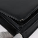 GUCCI Hand Bag Leather Black Gold Auth ARZ052-16
