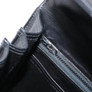 GUCCI Hand Bag Leather Black Gold Auth ARZ052-21
