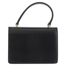 GUCCI Hand Bag Leather Black Gold Auth ARZ052-2