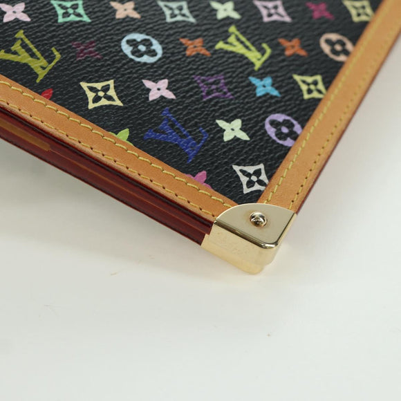 LOUIS VUITTON Multicolor Agenda GM Day Planner Cover Black R20893 Auth ARZ053SAV