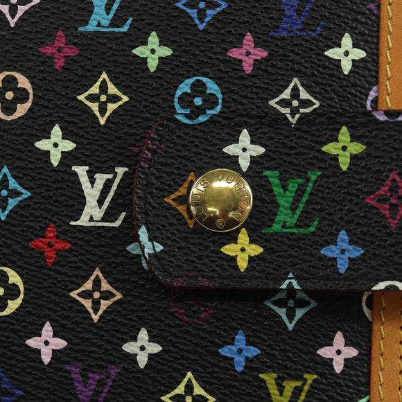 LOUIS VUITTON Multicolor Agenda GM Day Planner Cover Black R20893 Auth ARZ053SAV
