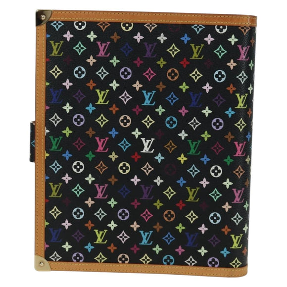LOUIS VUITTON Multicolor Agenda GM Day Planner Cover Black R20893 Auth ARZ053SAV