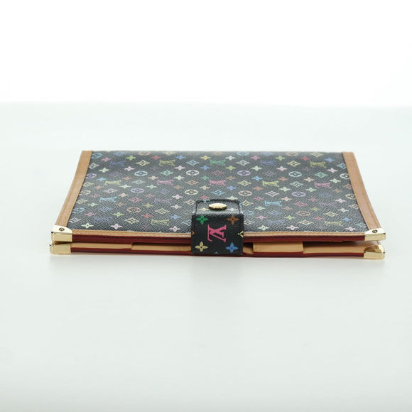 LOUIS VUITTON Multicolor Agenda GM Day Planner Cover Black R20893 Auth ARZ053SAV